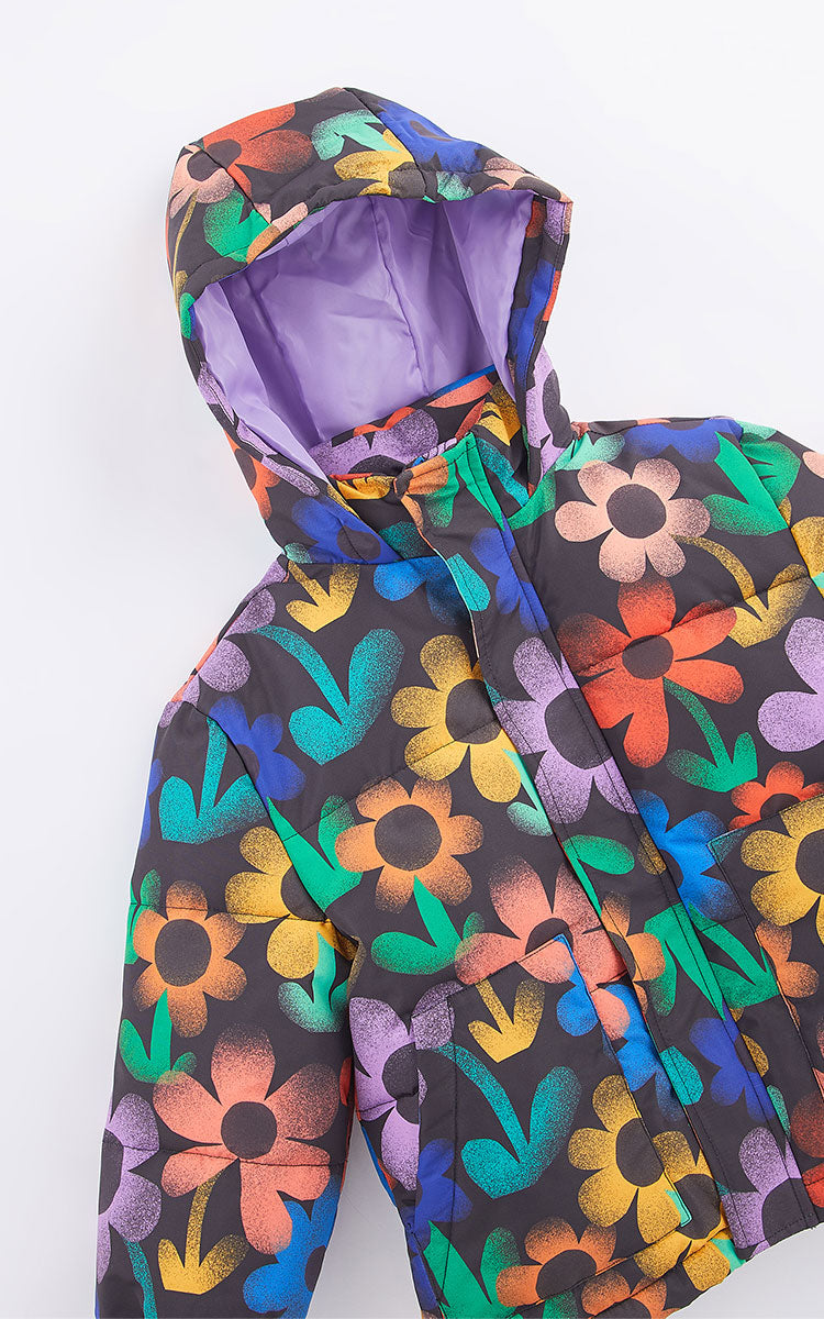 Chamarra puffer Floral