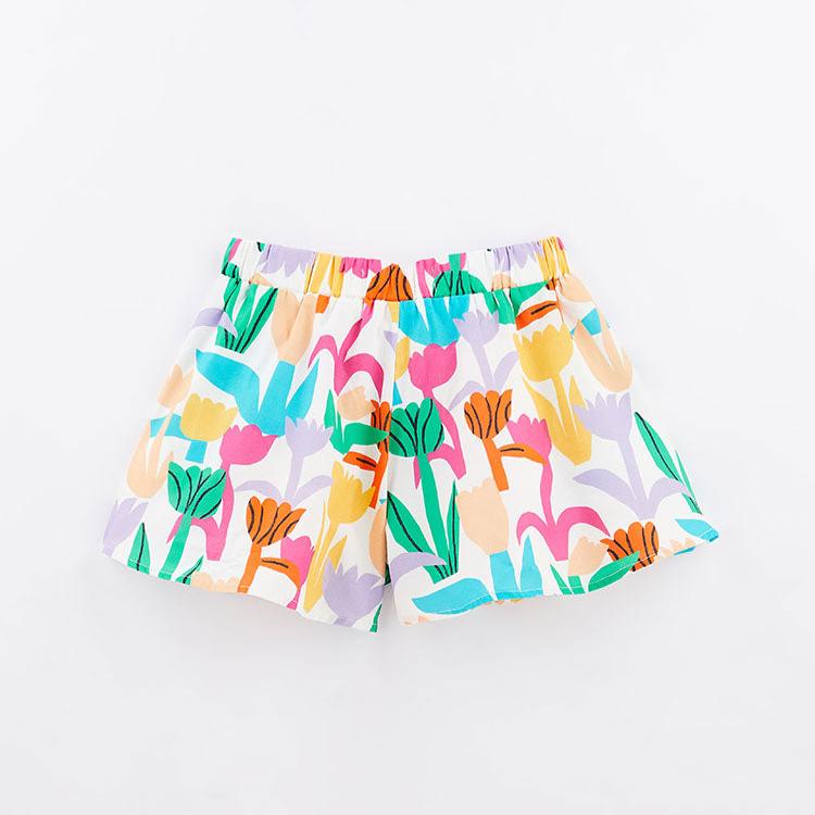 Bermudas acampanadas Tulipanes pastel