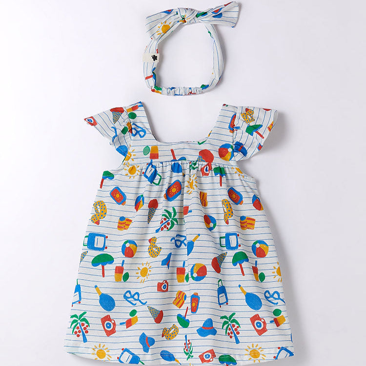 Vestido con diadema bebé Sol y playa
