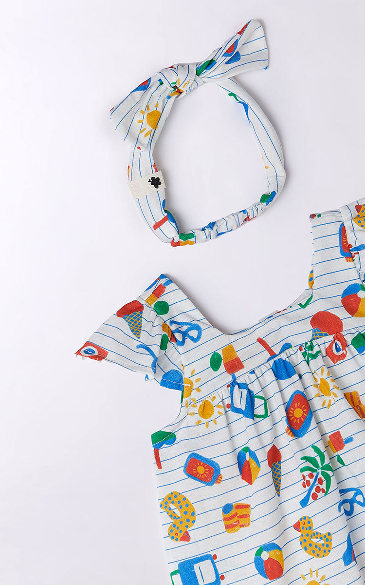 Vestido con diadema bebé Sol y playa