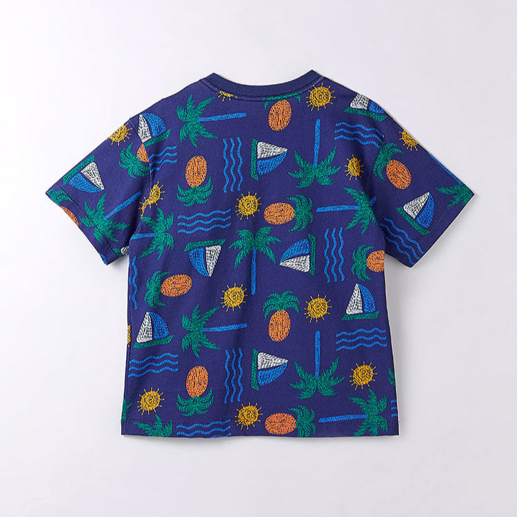 Camiseta azul Sol y playa