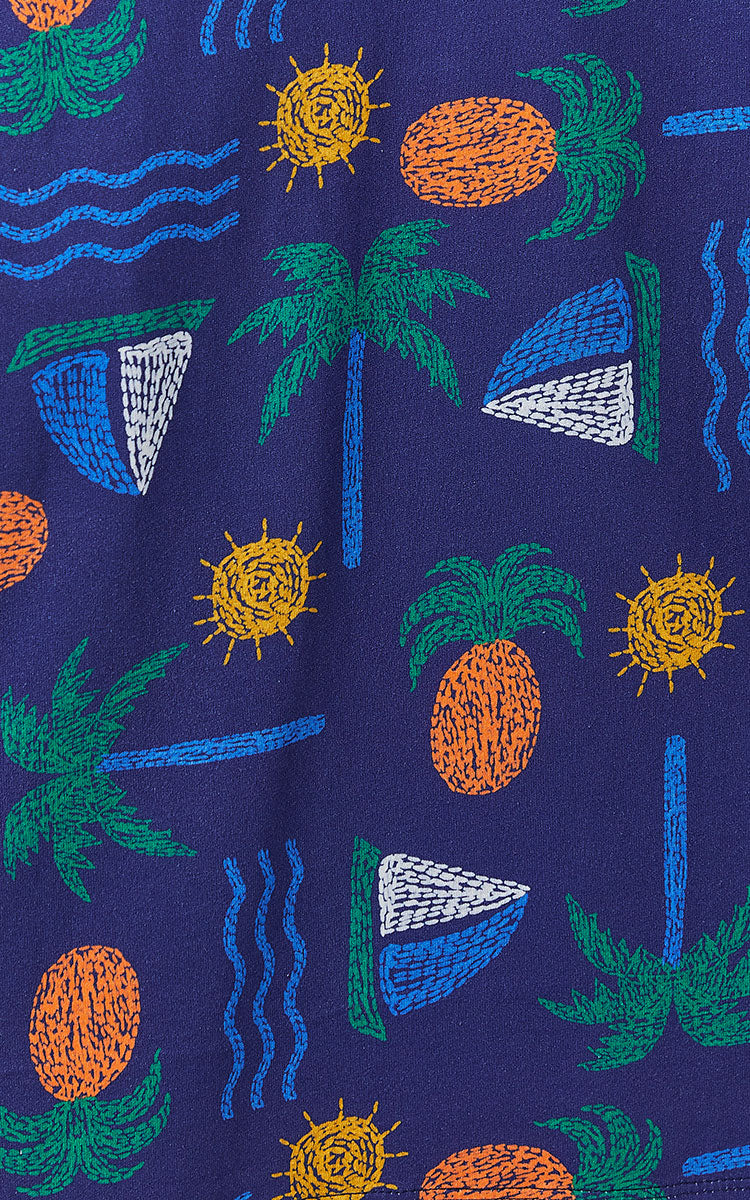 Camiseta azul Sol y playa