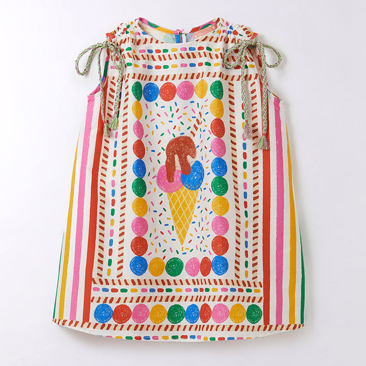 Vestido sin manga Cono de Helado