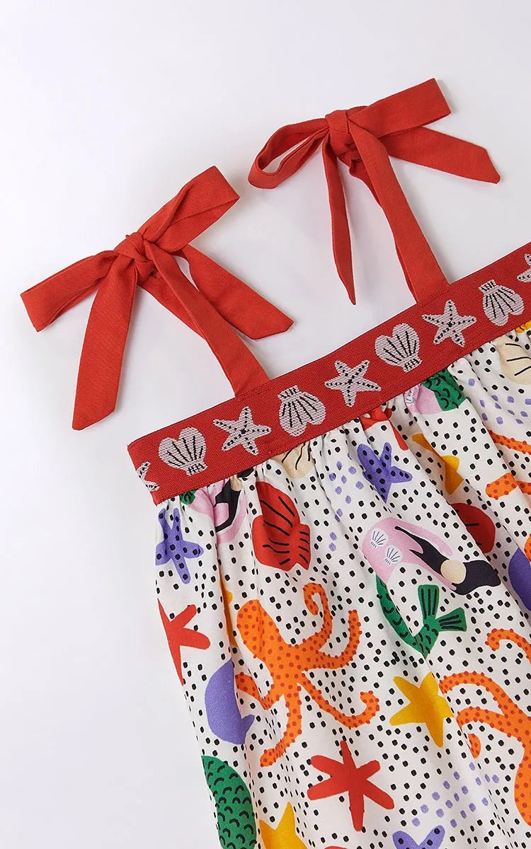 Vestido lazos Sirena marina