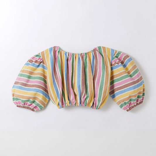 Blusa crop Helado napolitano