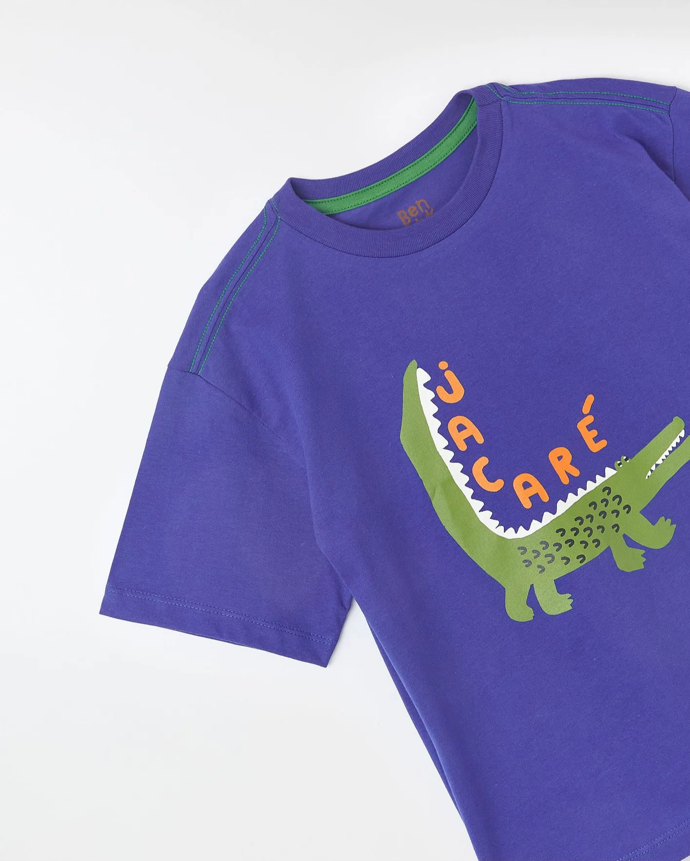 Camiseta manga corta Cocodrilo azul