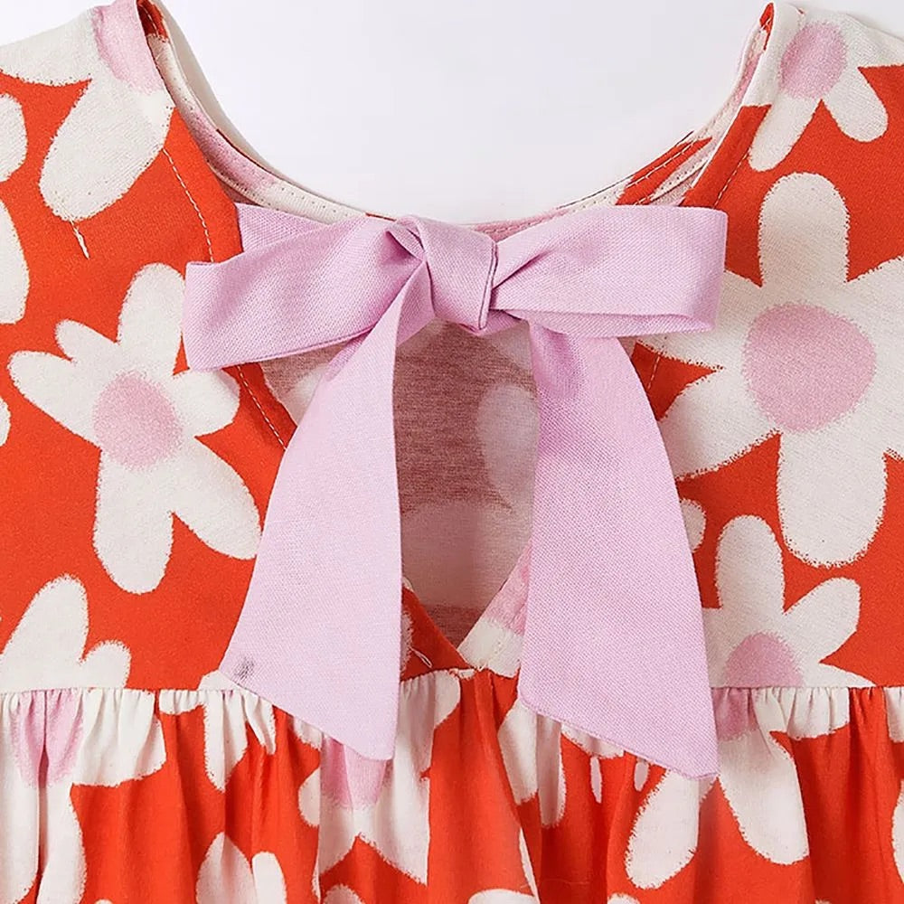Vestido Margaritas rojas