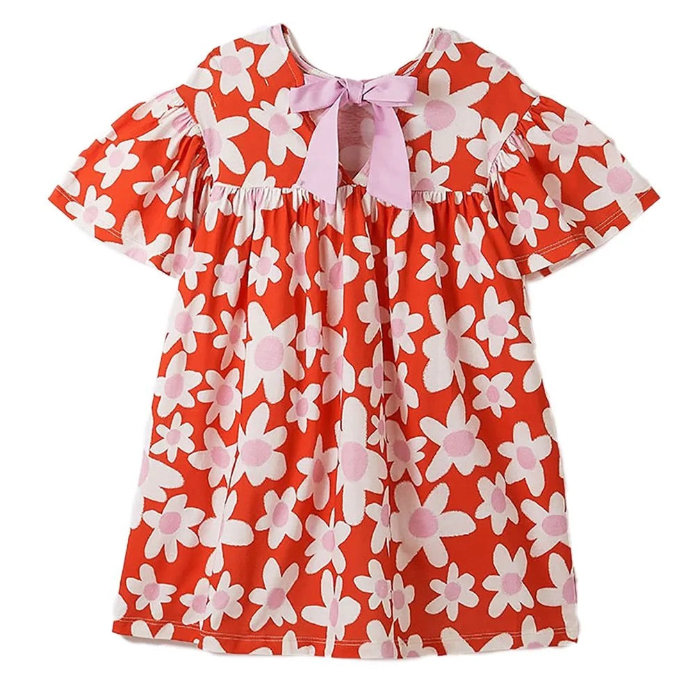 Vestido Margaritas rojas