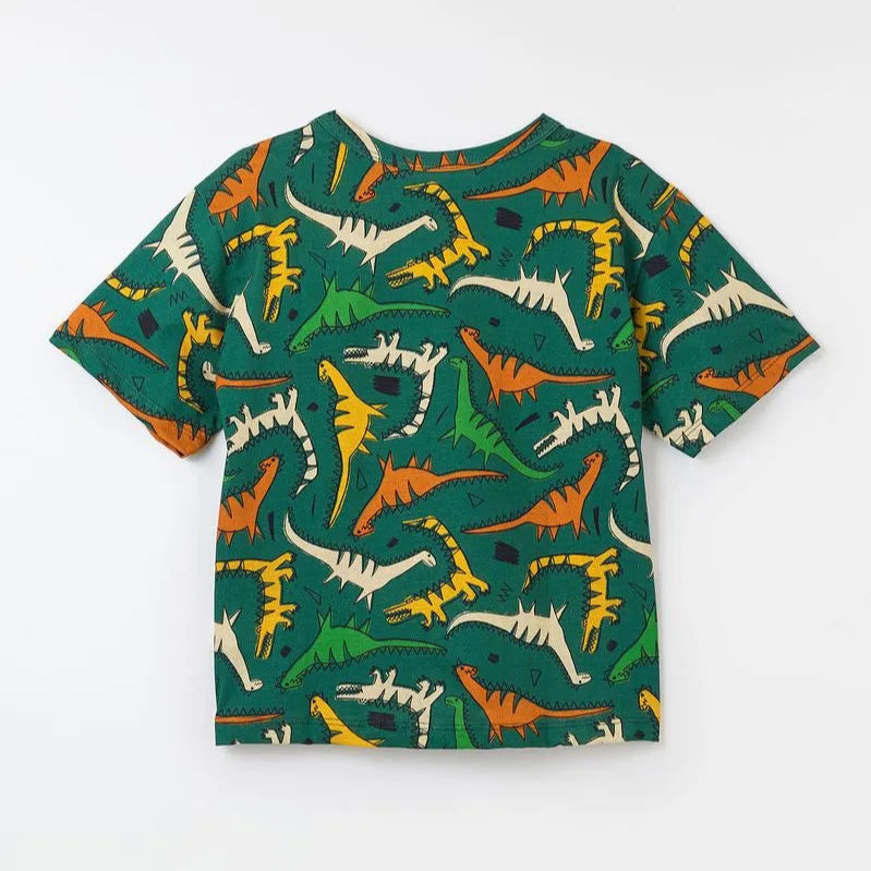 Camiseta manga corta Jurásica verde