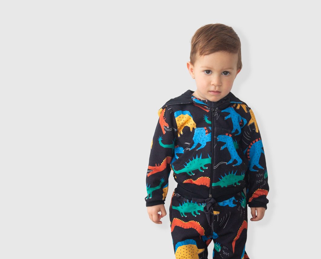 Conjunto para bebé sudadera y pants Dinosaurios
