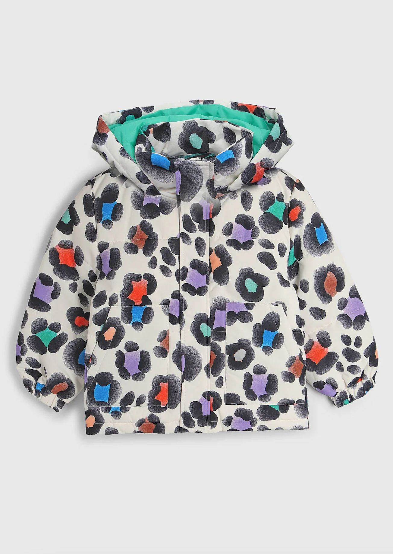 Chamarra puffer Leopardo floral