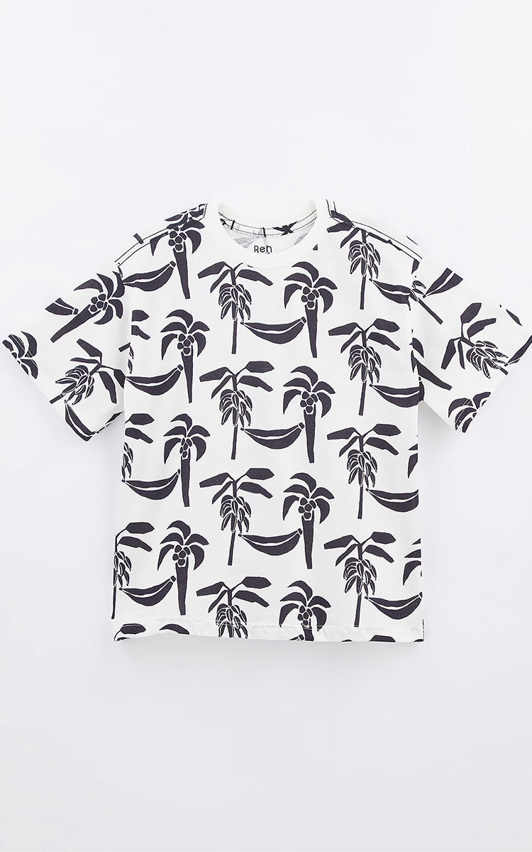 Camiseta manga corta Tropical B&W