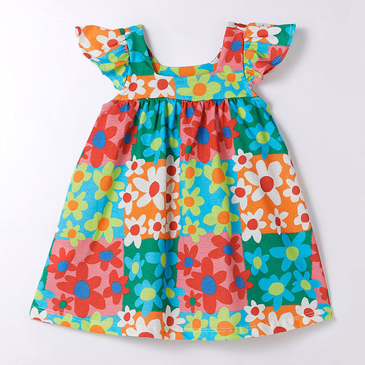 Vestido bebé Parches de margaritas