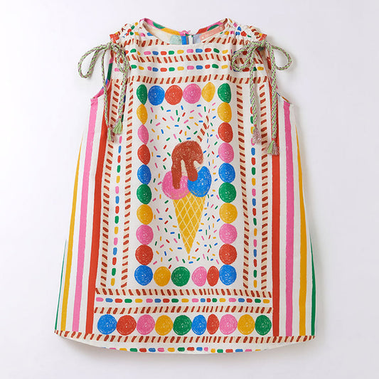 Vestido sin manga Cono de Helado
