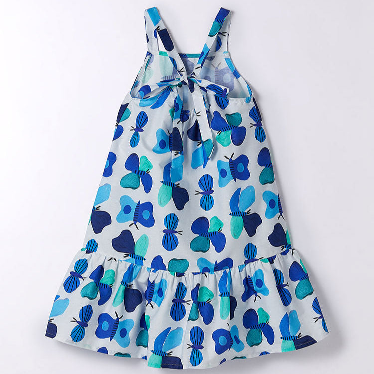 Vestido midi Mariposario azul