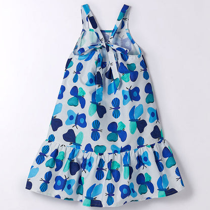 Vestido midi Mariposario azul