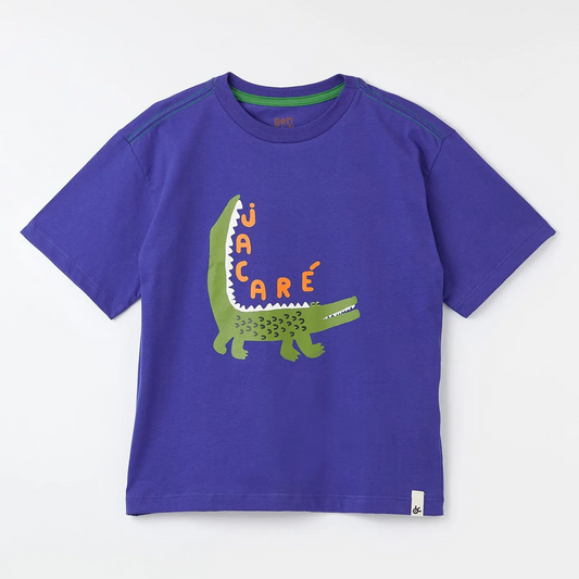 Camiseta manga corta Cocodrilo azul