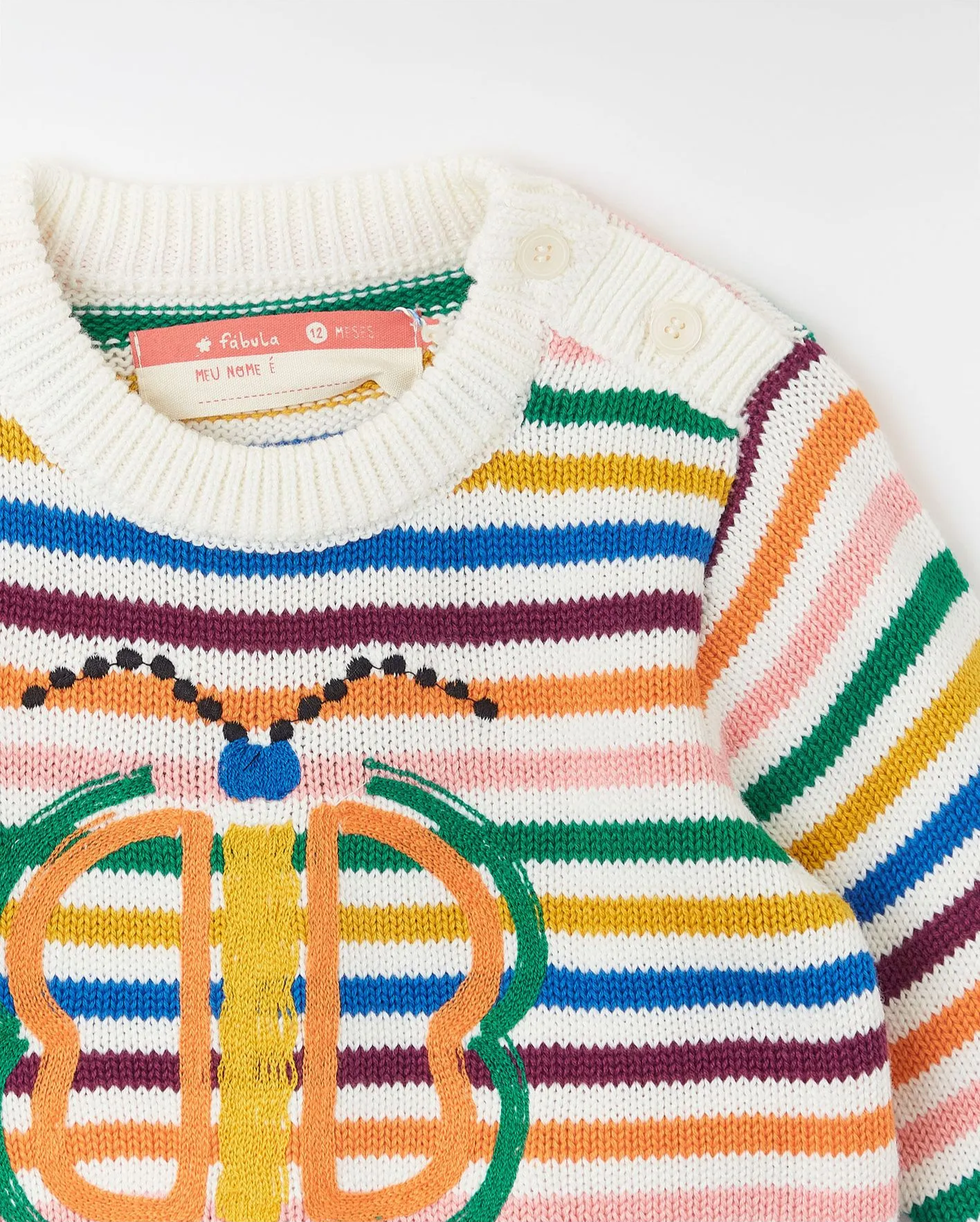 Pullover bebé de punto Arcoiris