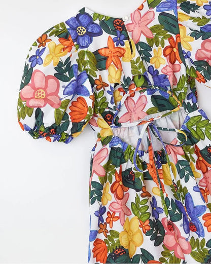 Vestido Jardín magnolias